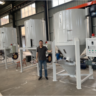 Pe Pp Plastic Pellet Raw Material Masterbatch Powder Resin Vertical Mixing Plastic Color Colour Drying Dryer Mixer Machine