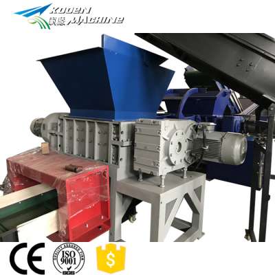 Waste plastic shredder and crusher combination